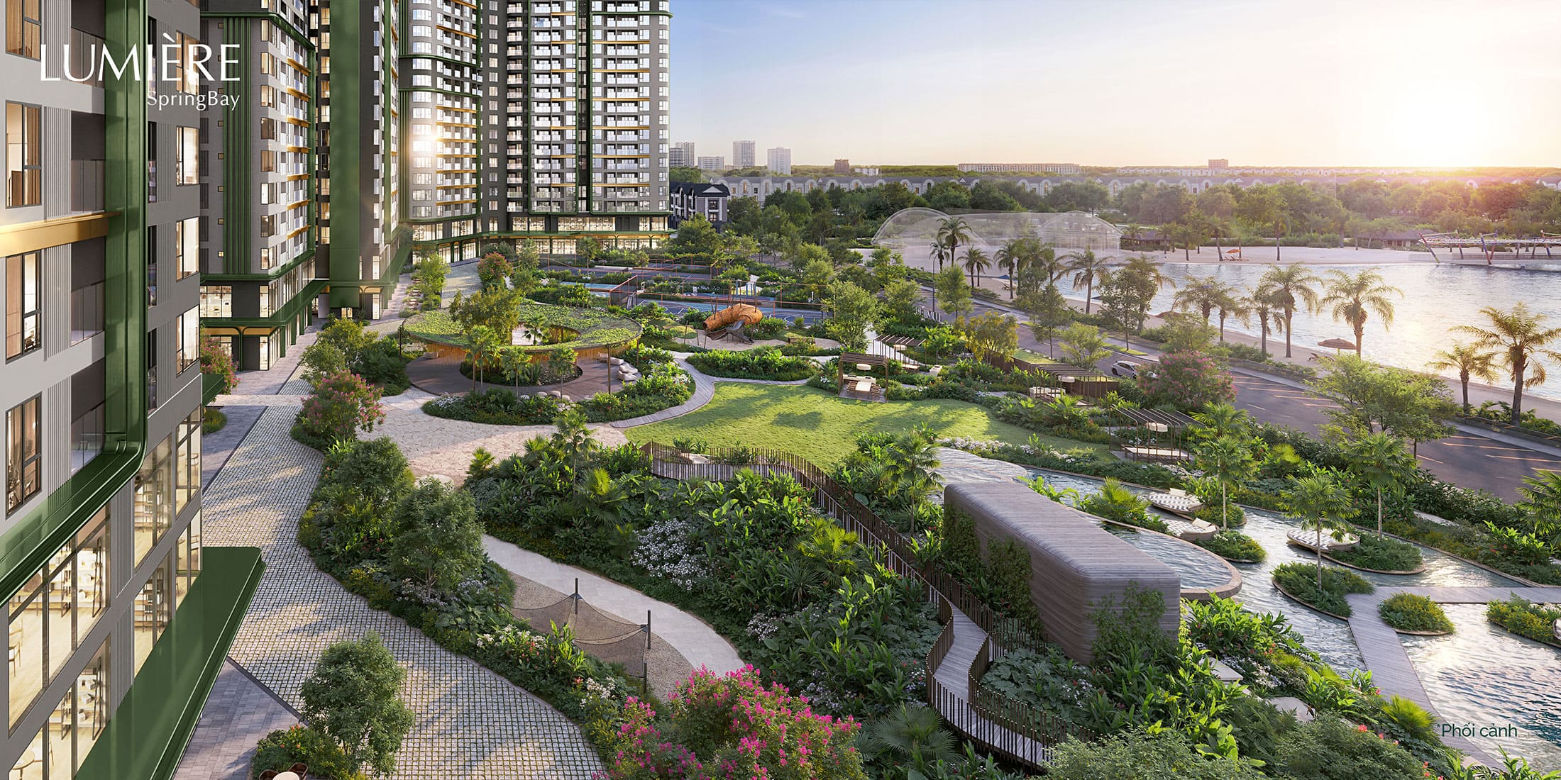 Hệ thống tiện ích đẳng cấp, không gian sống xanh đẳng cấp tại căn hộ Lumière Midtown.
