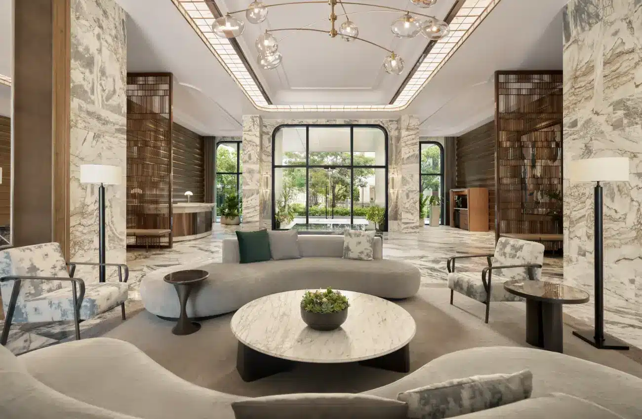 Không gian sang trọng tại Lumière Midtown, nơi thiên nhiên và kiến trúc hài hòa, nâng tầm trải nghiệm sống.
