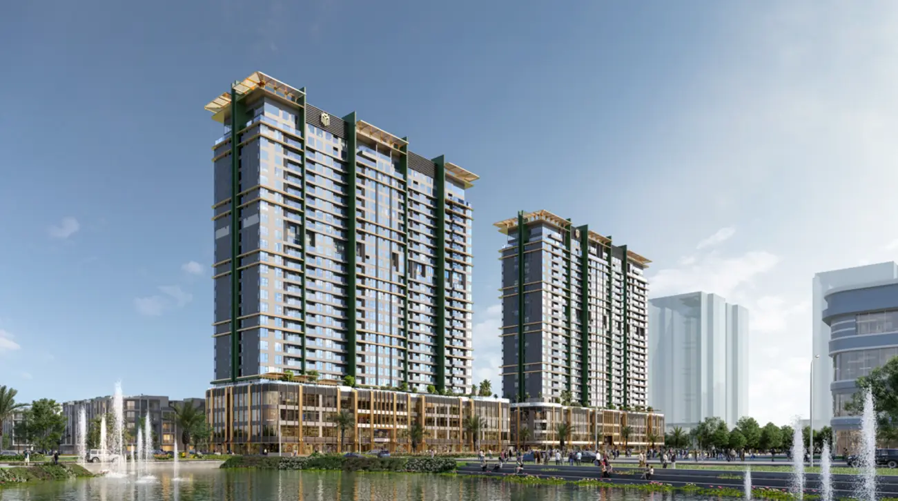 Phối cảnh Dự Án Lumière Midtown với 2 tòa tháp cao 23 tầng tại The Global City. Ảnh: Masterise Homes