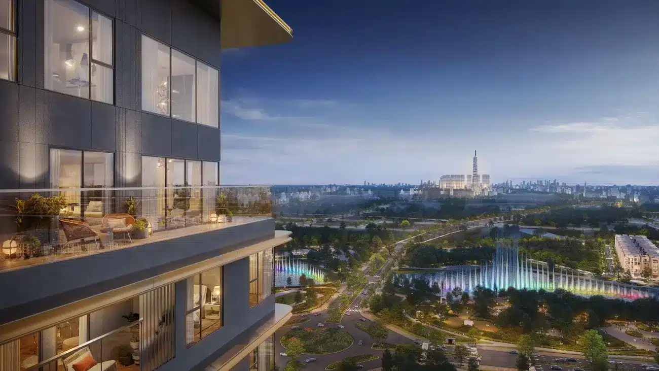 Toàn cảnh ban đêm tại Lumiere Midtown với tầm nhìn không giới hạn và vị trí đẳng cấp giữa trung tâm TP.HCM.