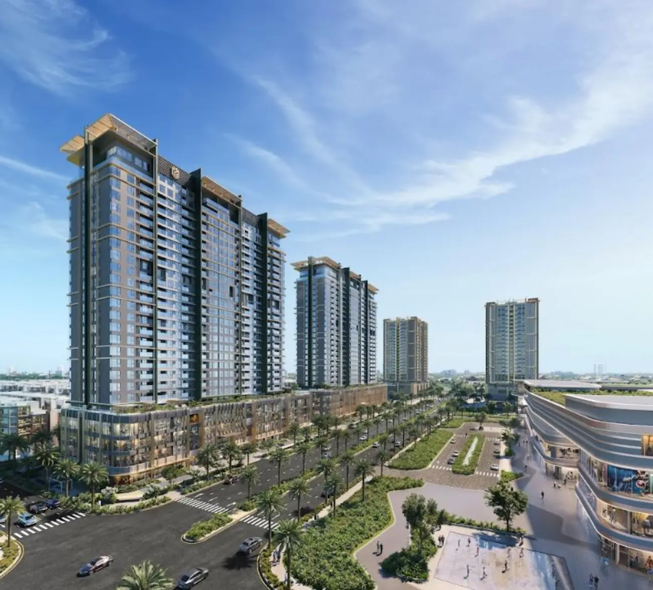 Tổng quan dự án Lumière Midtown tại trung tâm The Global City, với kết nối hoàn hảo tới tiện ích đô thị.
